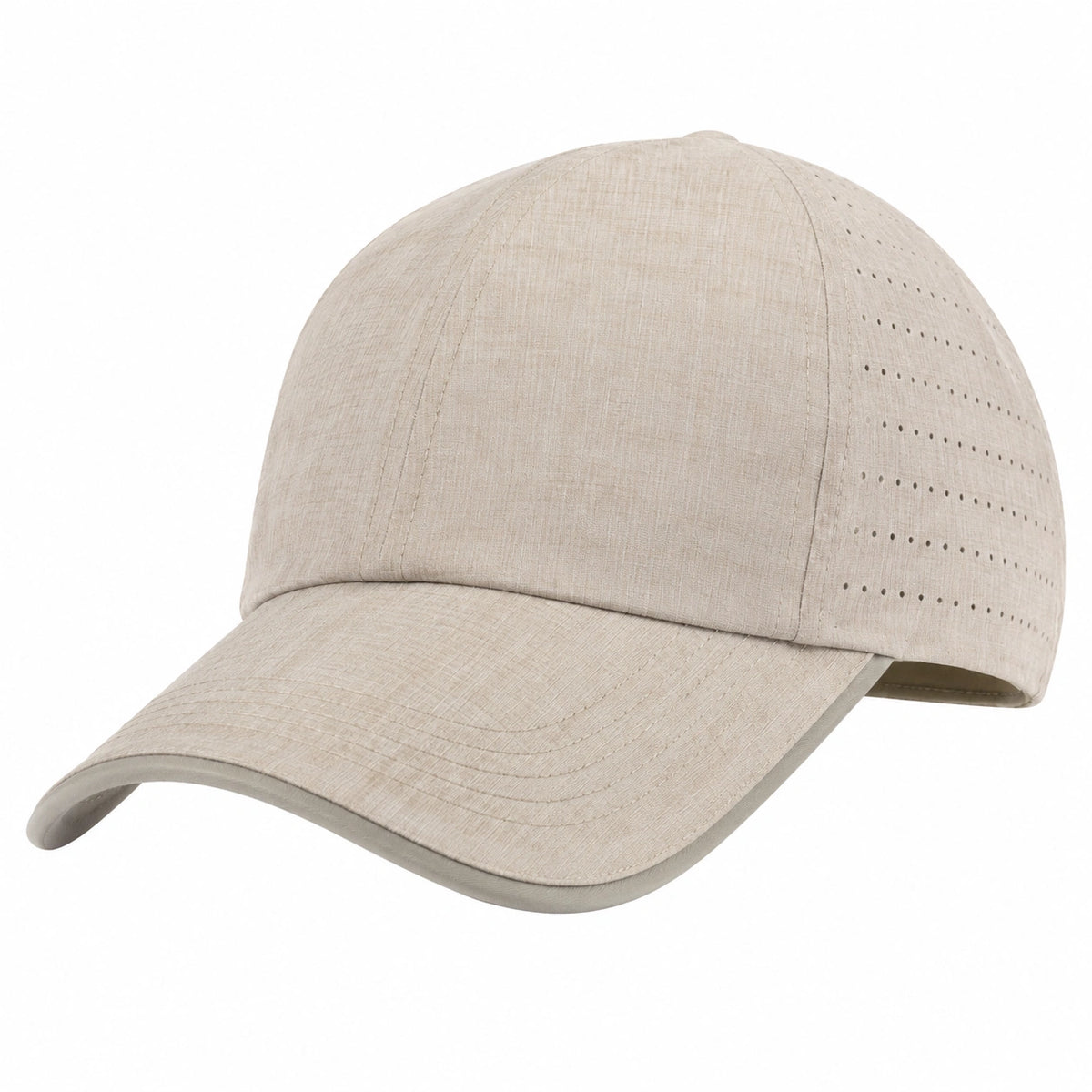 Casquette de baseball taille unique en tissu beige respirante pour usage quotidien
