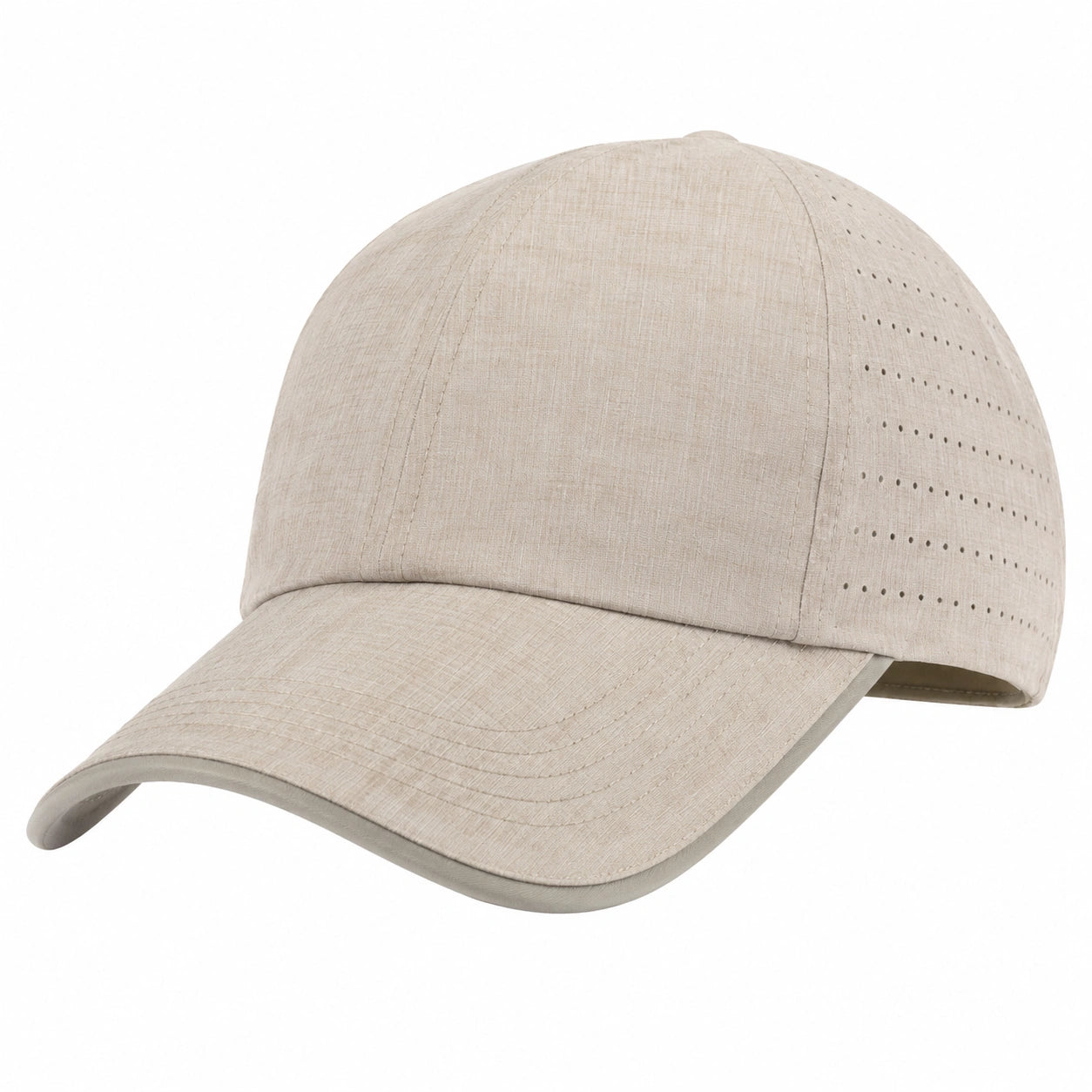Casquette de baseball taille unique en tissu beige respirante pour usage quotidien