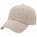 Casquette de baseball taille unique en tissu beige à visière courbée