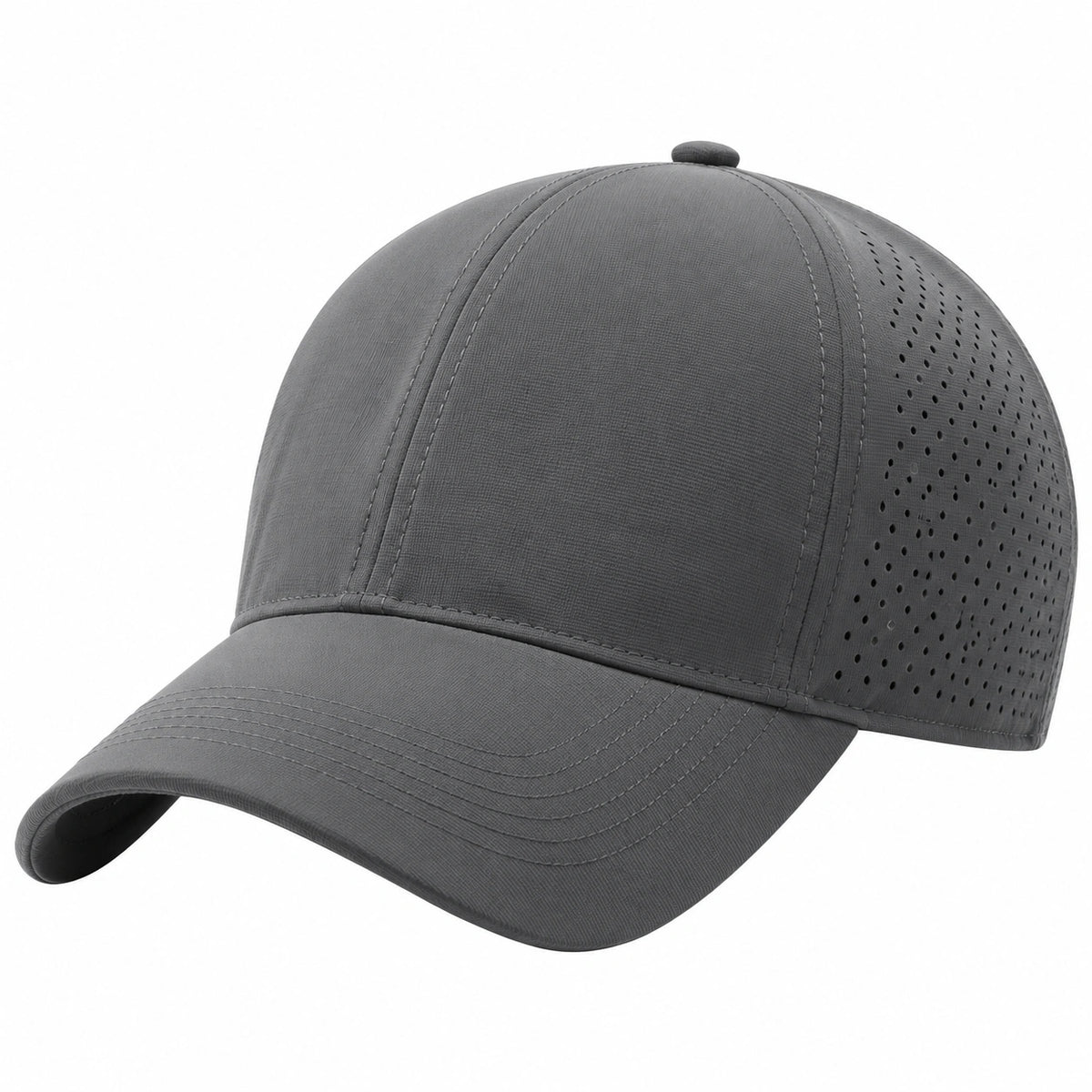Casquette unisexe taille unique grise en textile perforé style baseball respirant