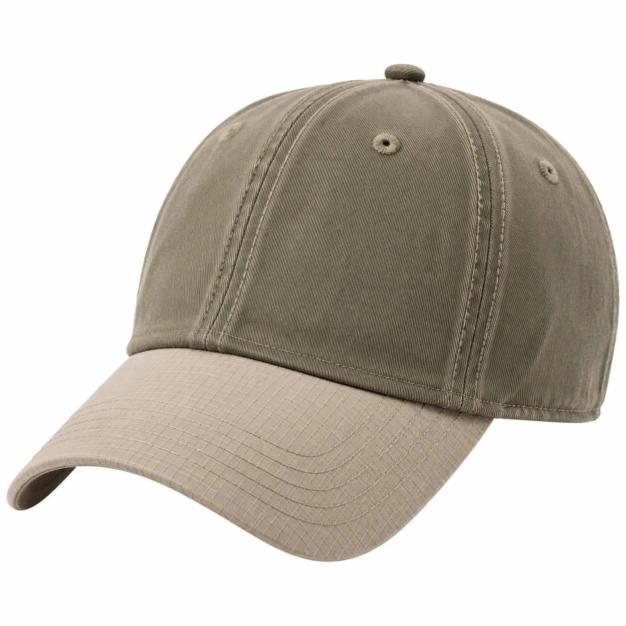 Casquette baseball taille unique textile kaki beige à visière courbée style décontracté