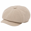 Casquette gavroche taille unique en velours côtelé beige style classique