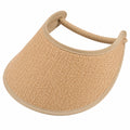 Visière de soleil taille unique en fibre tressée beige ajustable