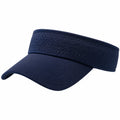 Visière de sport taille unique en polyester bleu marine respirante