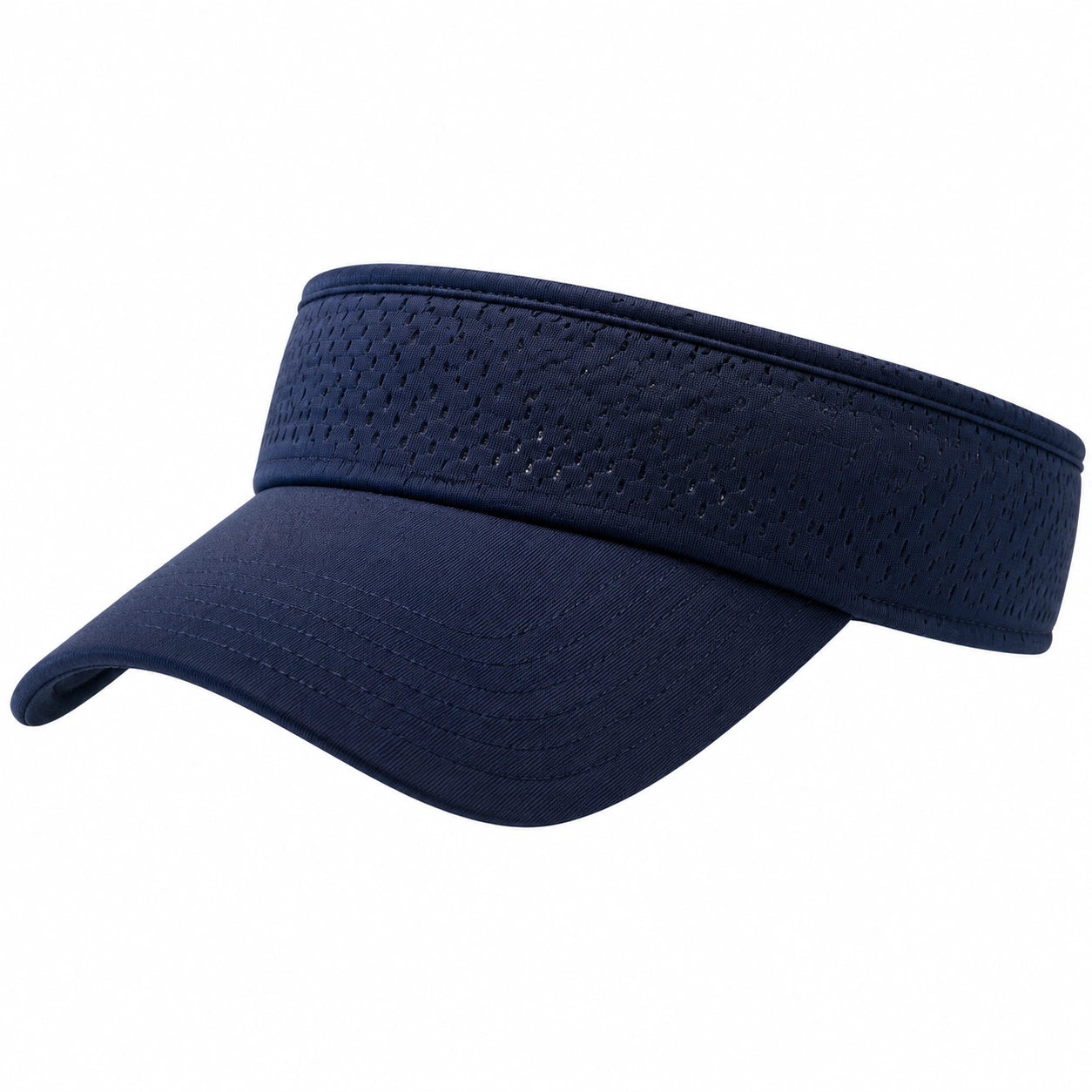 Visière de sport taille unique en polyester bleu marine respirante